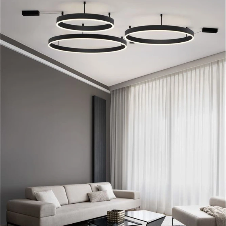 Плафон motif, sandy black, nova luce, led 60w, 3000k, 4551.55lm, 9063607