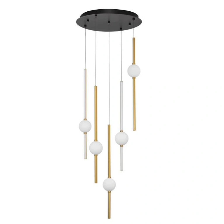 Полилей acrobat, black/gold, nova luce, led 60w, 3000k, 5589.30lm, 9695258