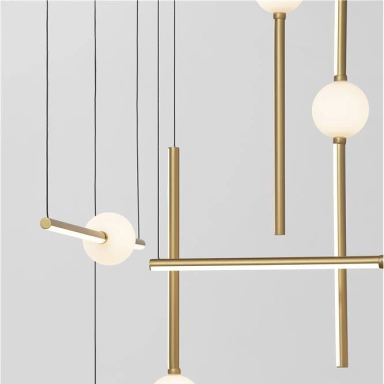 Полилей acrobat, black/gold, nova luce, led 105.80w, 3000k, 9925.64lm, 9695259