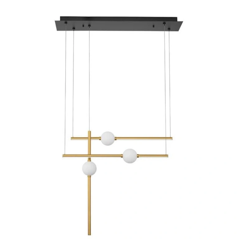 Полилей acrobat, black/gold, nova luce, led 26w, 3000k, 2541.73lm, 9695257