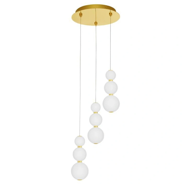 Полилей flea, gold, nova luce, led 23w, 3000k, 2281.13lm, 9695242