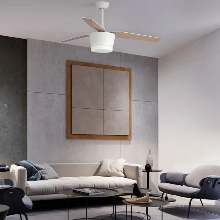 Вентилатор MONSOON, white, nova luce, dc 40w, ac 220-240v, led 18w, 3000k, 650lm, 5260261
