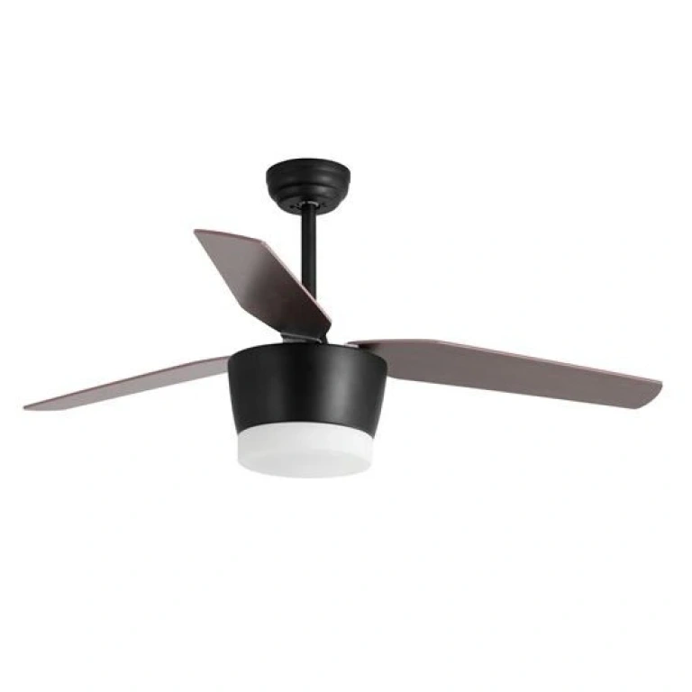 вентилатор MONSOON, black/oak, nova luce, dc 40w, ac 220-240v, led 18w, 3000k, 650lm, 5260251