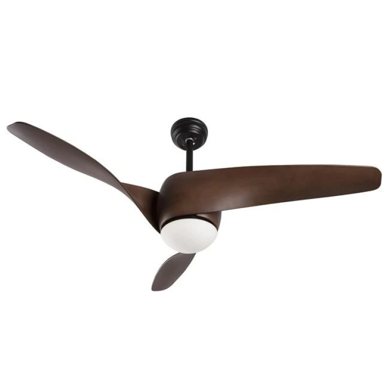 Вентилатор BREEZE, matt black/wood finish, nova  luce, led 18w, 3000k, 650lm, 5267611