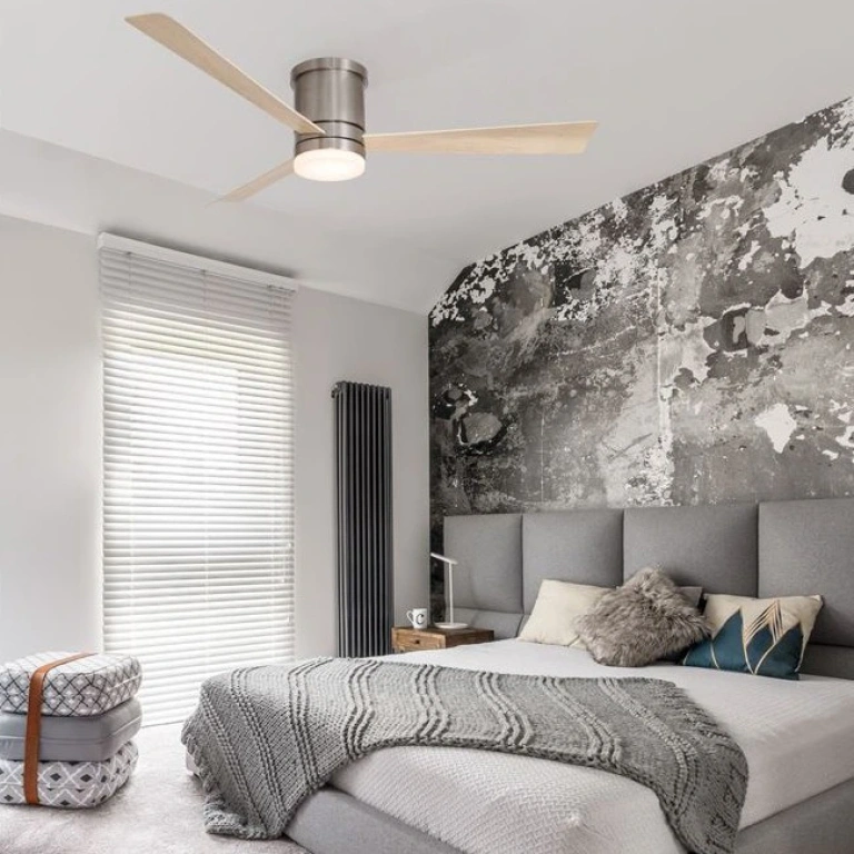 Вентилатор SATIN, brushed nickel/white, nova luce, dc 35w, ac 220-240v, led 18w, 3000k, 650lm, 9953016