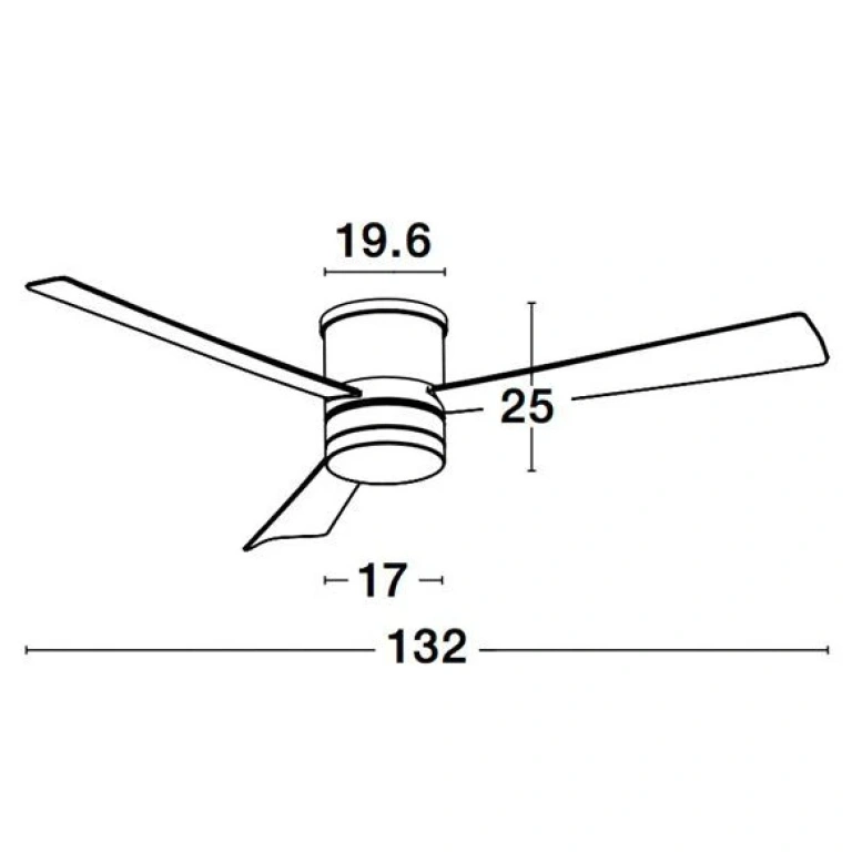 Вентилатор SATIN, brushed nickel/white, nova luce, dc 35w, ac 220-240v, led 18w, 3000k, 650lm, 9953016