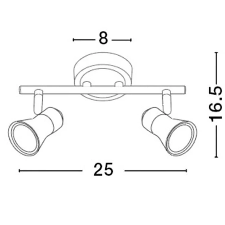 Спот GALERIA, satin nickel/chrome, nova luce, 2xGU10, 663002