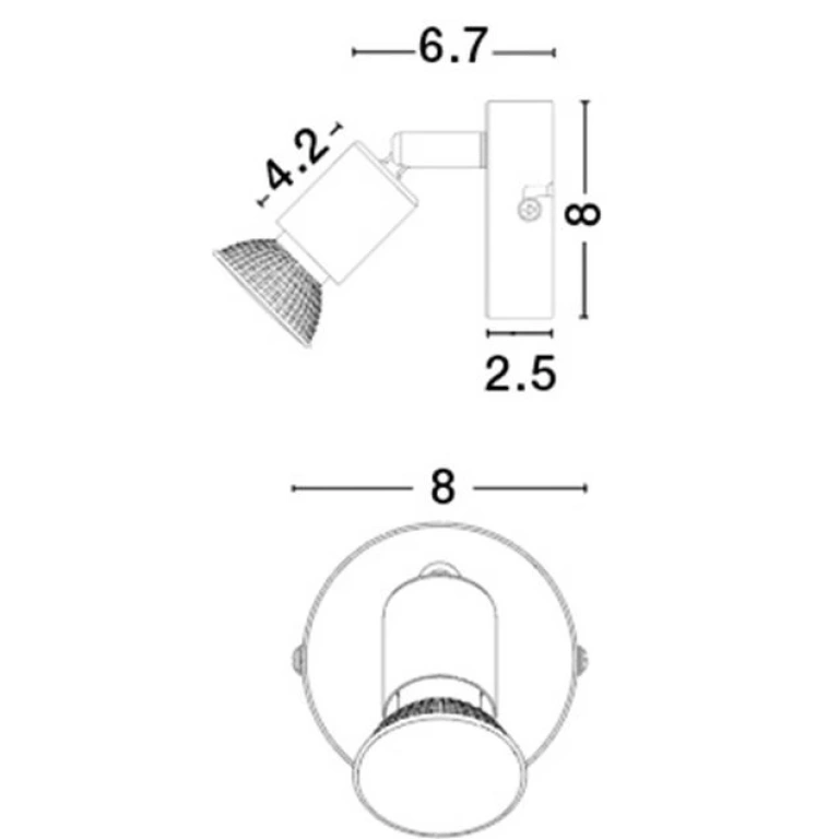Спот BASE, satin nickel, nova luce, 1xGU10, 660001