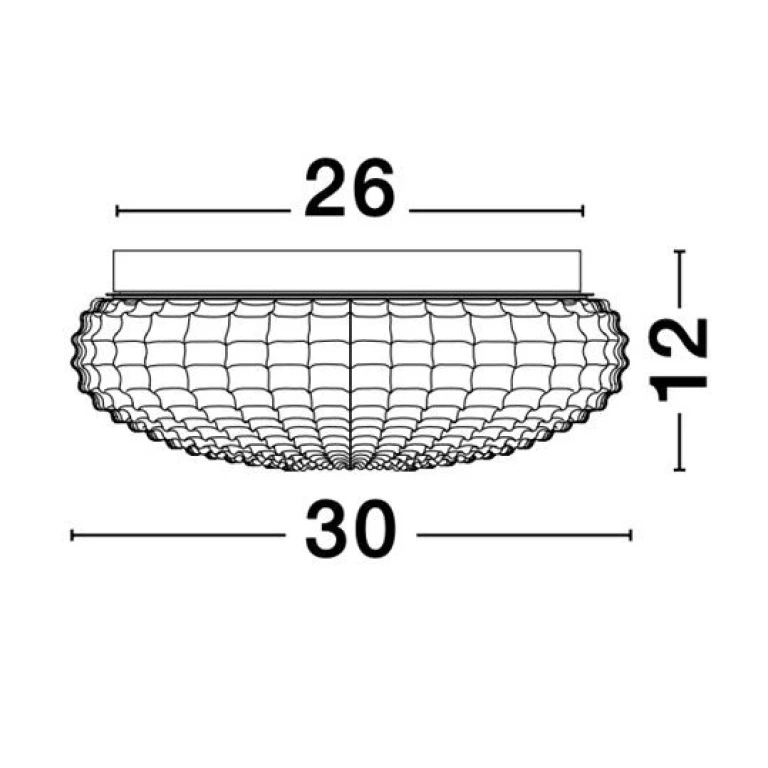 Плафон CLAM, white, nova luce, 2xE27, 9738256