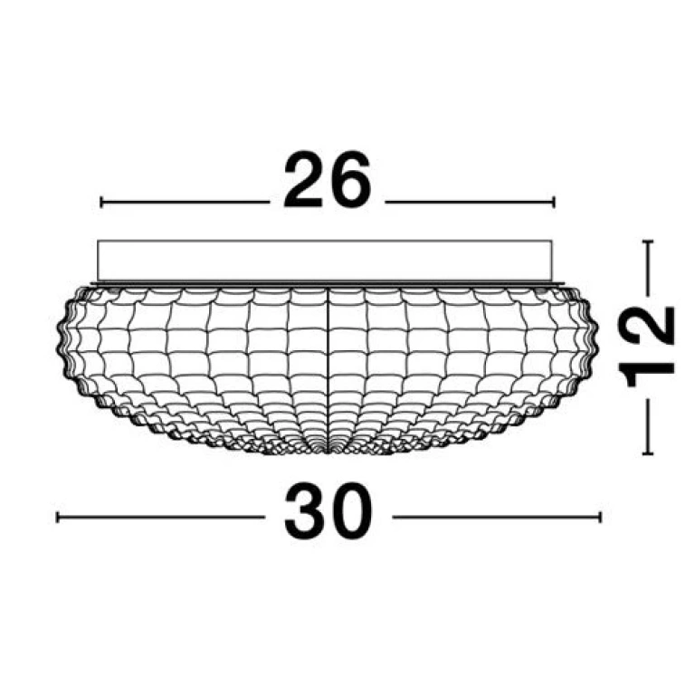 Плафон CLAM, clear/white, nova luce, 2xE27, 9738255