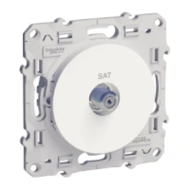 Розетка sat, бяла, schneider, odace, s520446