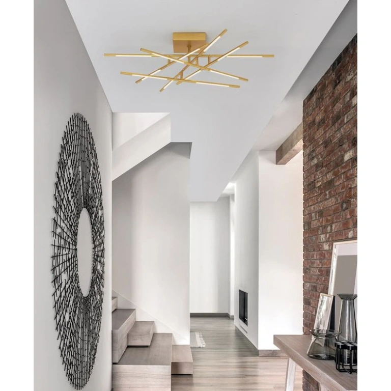 Плафон RACCIO, brass gold, nova luce, led 48w, 3000k, 3360lm, 9180713