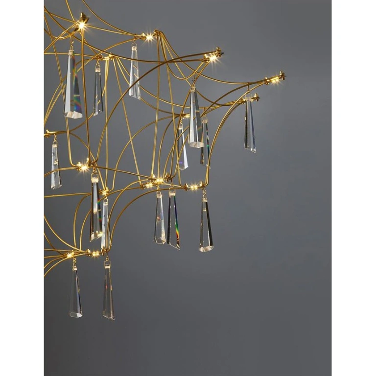 Полилей GORO, gold/clear, novaluce, led 18w, 3000k, 2059lm, 9116820