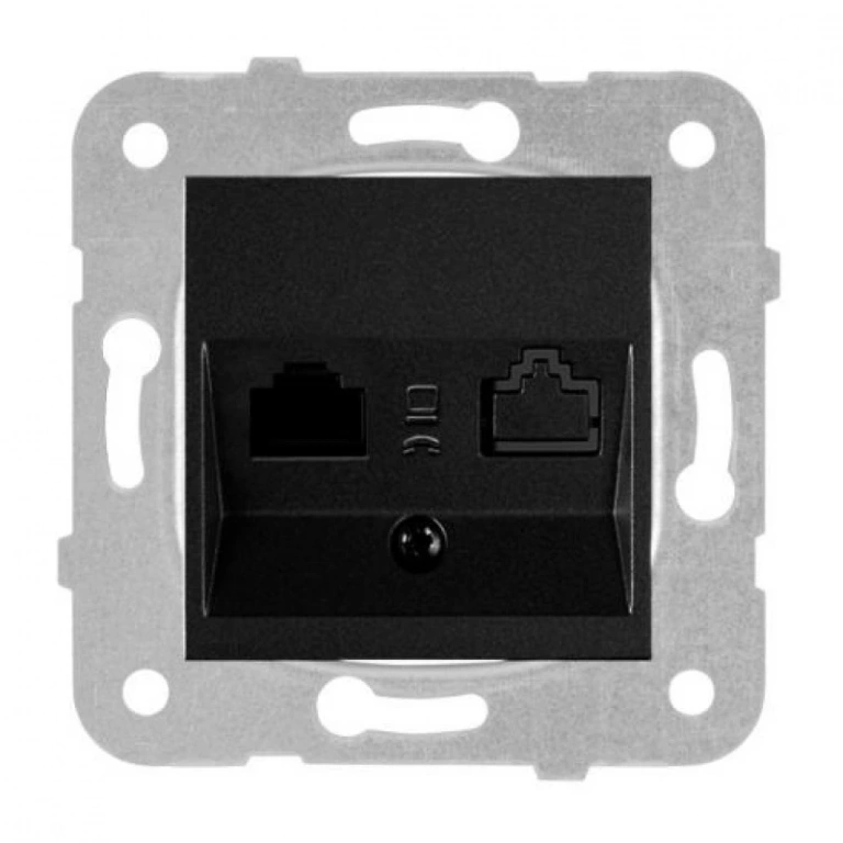 Компютърна розетка CAT5e, черен, karre panasonic, WKTT04042BL