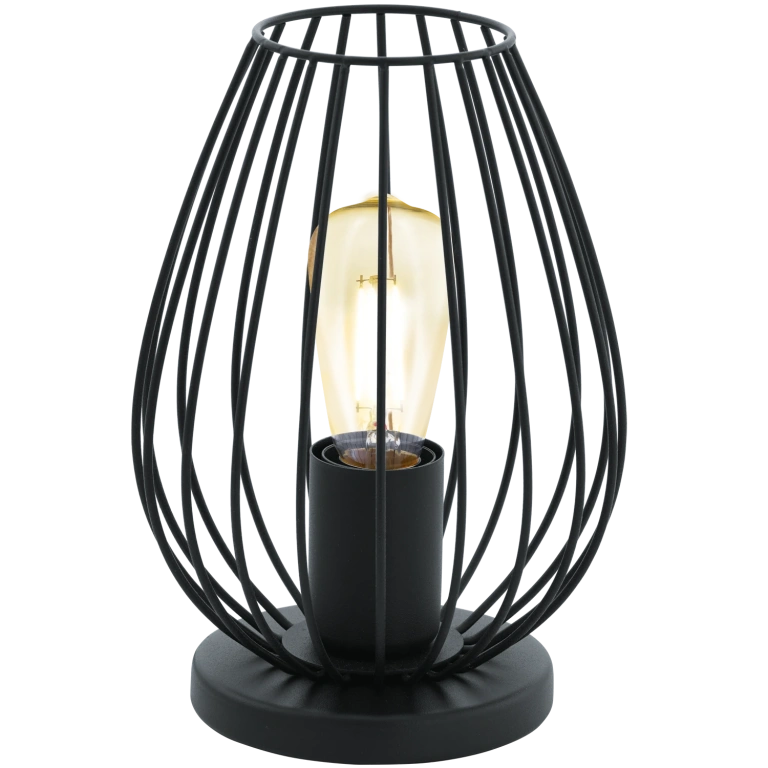 Метална настолна лампа, black, eglo, newtown, 1x60w, 49481