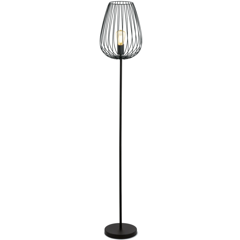 Метален лампион, black, eglo, newtown, 1x60w, 49474