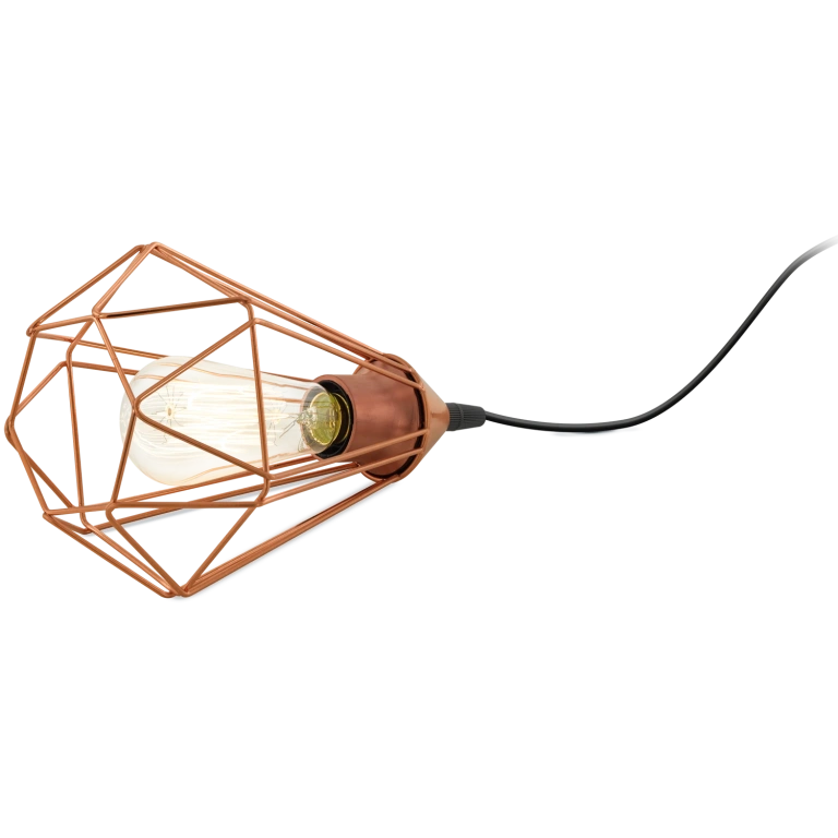 Метална настолна лампа, copper, eglo, tarbes, 1x60w, 94197