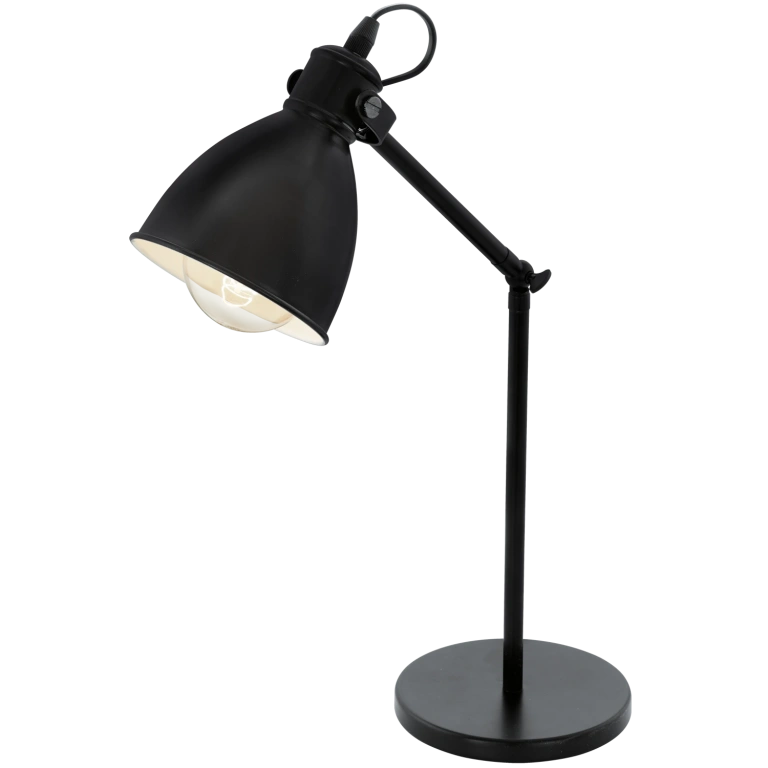 Метална работна лампа, black, eglo, priddy, 1x40w, 49469 
