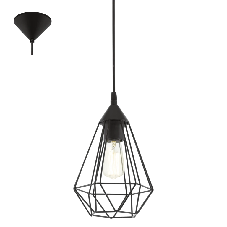 Метален пендел, black, eglo, tarbes, 1x60w, 94187