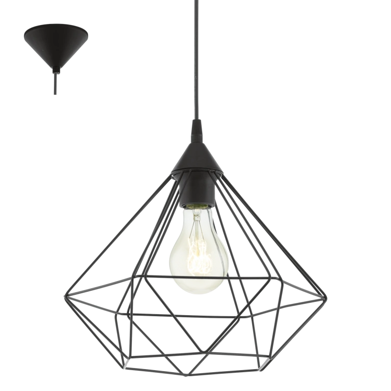Метален пендел, black, eglo, tarbes, 1x60w, 94188