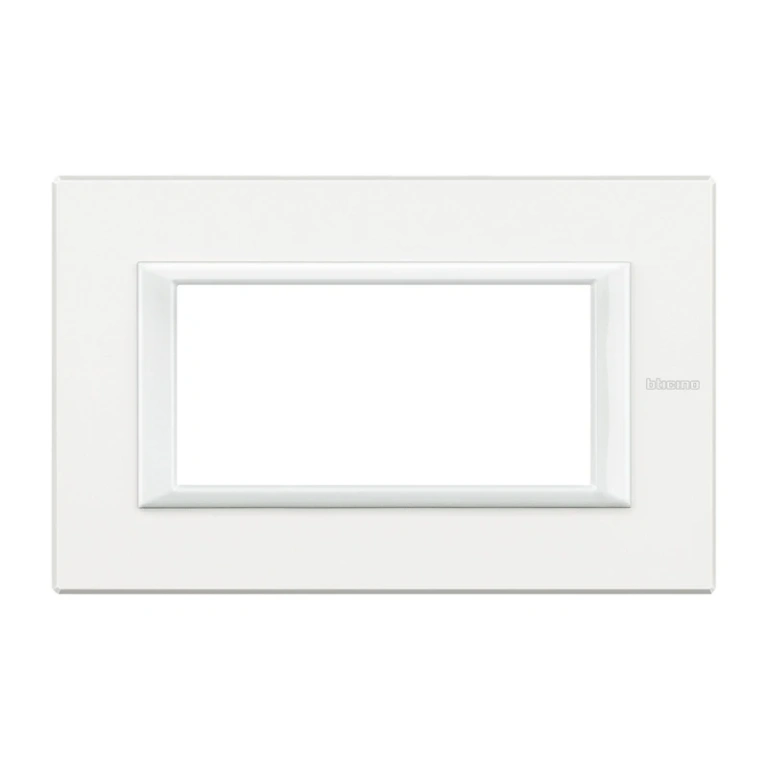 Pvc четиримодулна рамка, axolute white, bticino, axolute, ha4804hd 