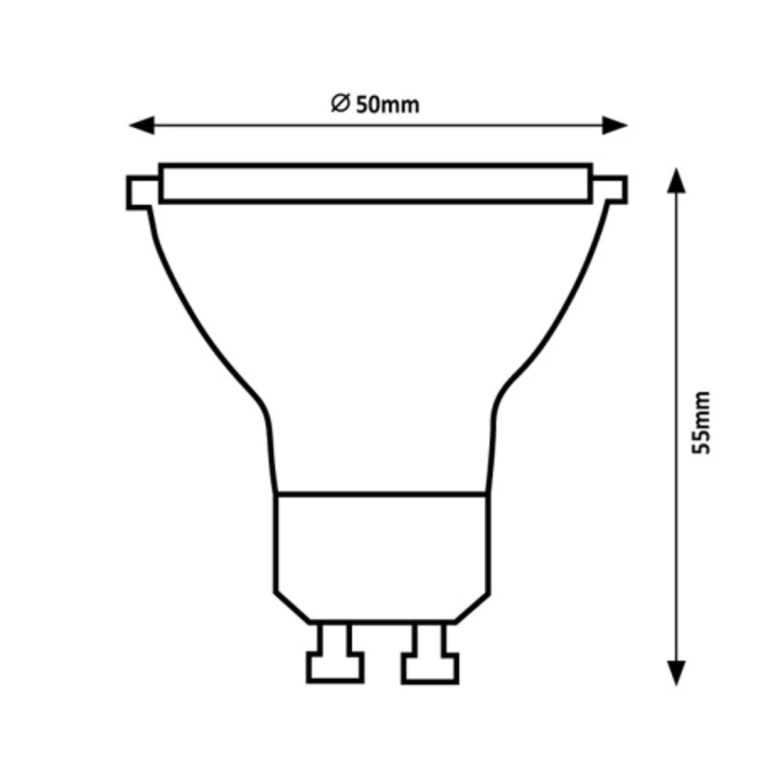 Led лампа 4w, gu10, rabalux, 3000k, 400lm, bulbs_gu10, 79069