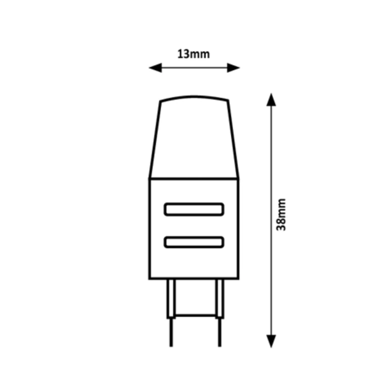 Led капсула 2w, g4, rabalux, 4000k, 230lm, bulbs_capsule, 1950