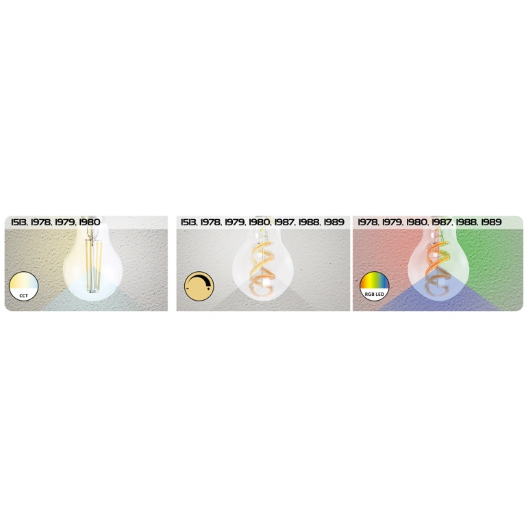 RGB Led лампа 4w, e27, rabalux, smart bulbs, st64, 1988