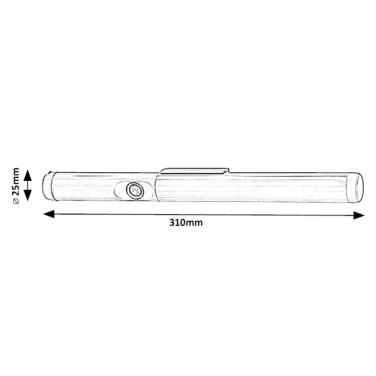 Oсветително тяло за шкаф Rakar, сив, rabalux, led 3w, 4000к, 180lm, 78031