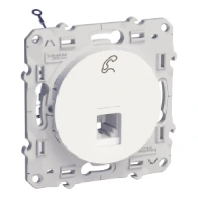 розетка за телефон rj11, бяла, schneider, odace, s520497