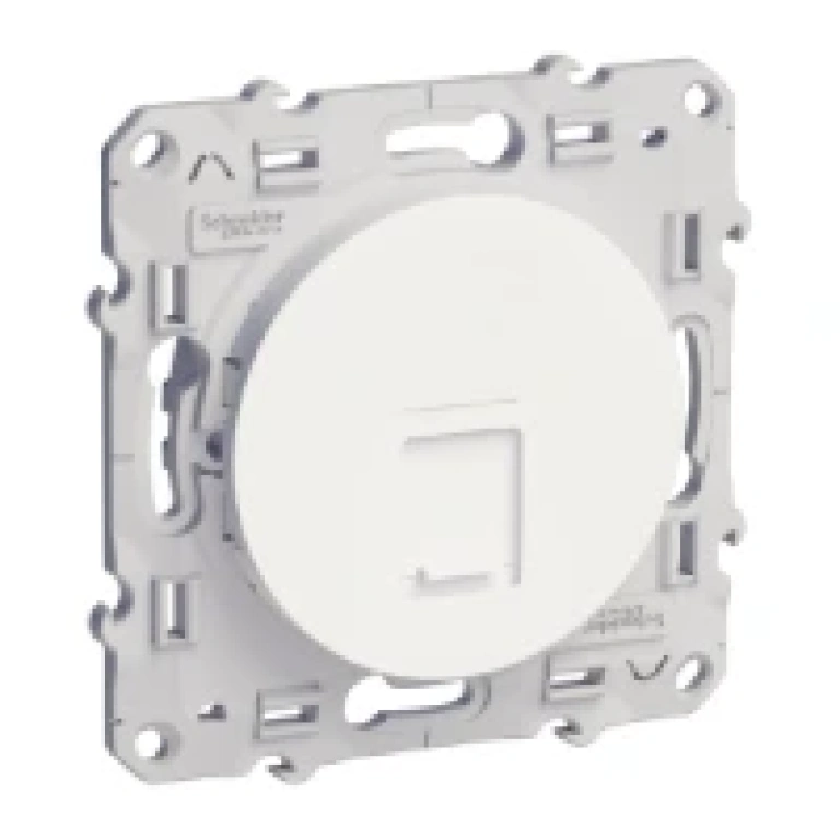 Розетка rj45 cat.5e, бяла, schneider, odace, s520471