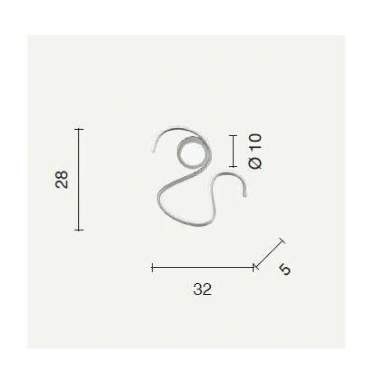 Аплик snake, oro, ondaluce, led 12w, 3000k, 1200lm, AP.SNAKE/ORO