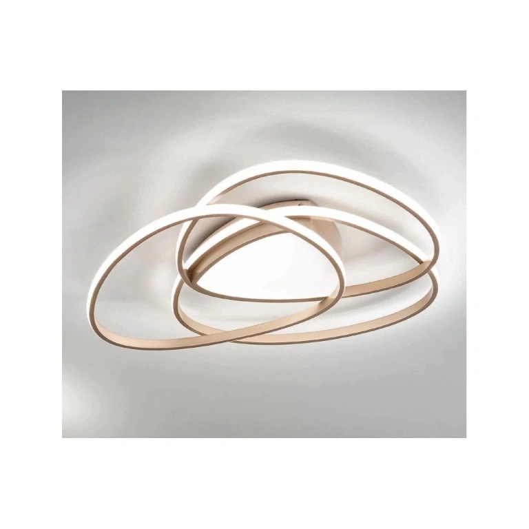 Плафон rose, oro, ondaluce, led 80w, 3000k, 7060lm, PL.ROSE/GRORO3000K