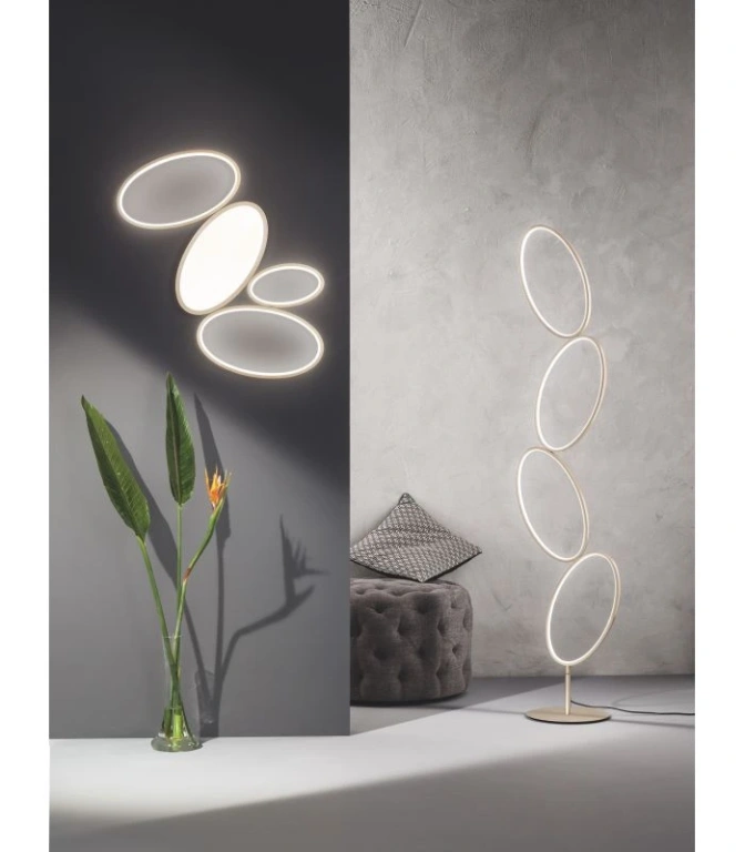 Лампион rice, oro, ondaluce, led 38w, 3000k, 3800lm, PT.RICE/ORO