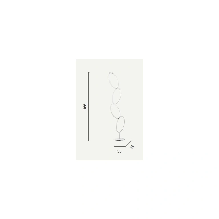 Лампион rice, bianco, ondaluce, led 38w, 3000k, 3800lm, PT.RICE/B.CO