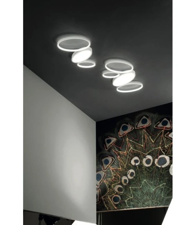 Плафон rice, bianco, ondaluce, led 25w, 3000k, 2500lm, PL.RICE/PC-B.CO
