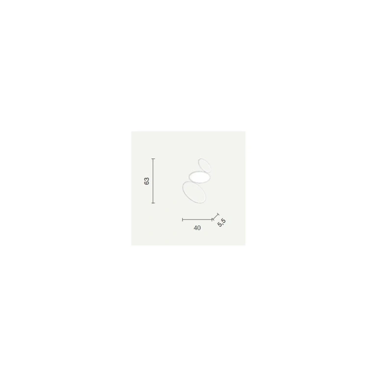 Плафон rice, bianco, ondaluce, led 25w, 3000k, 2500lm, PL.RICE/PC-B.CO