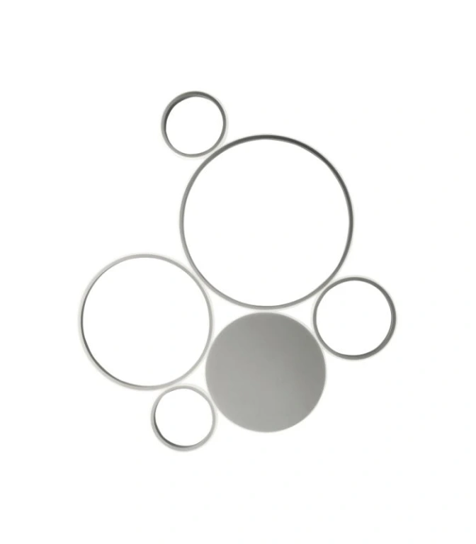 плафон pois, silver, ondaluce, led 68w, 4000k, 6800lm, PL.POIS/SILV4000GR