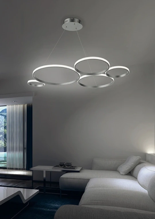 Полилей pois, silver, ondaluce, led 60w, 4000k, 5980lm, SO.POIS/SILVER4000K