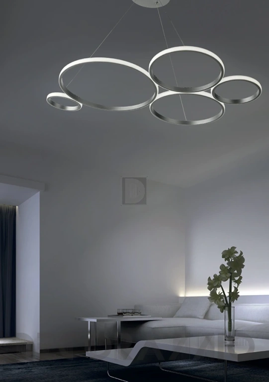 Полилей pois, silver, ondaluce, led 60w, 4000k, 5980lm, SO.POIS/SILVER4000K