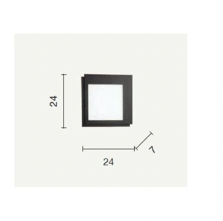 Аплик passpartou, bianco, ondaluce, led 17w, 3000k, 1700lm, AP.PASSPARTOU/B.CO