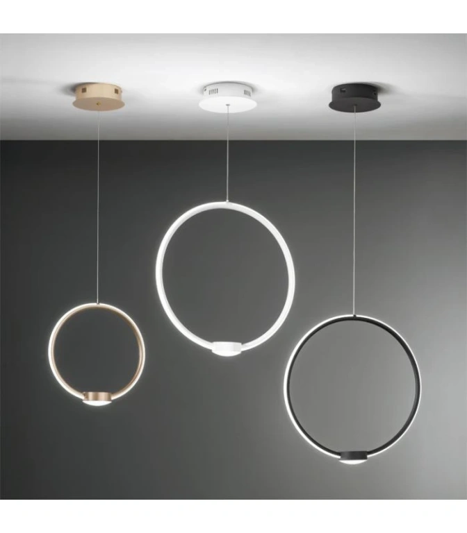 Пендел omega, oro, ondaluce, led 20w, 3000k, 2000lm, SO.OMEGA/PC-ORO