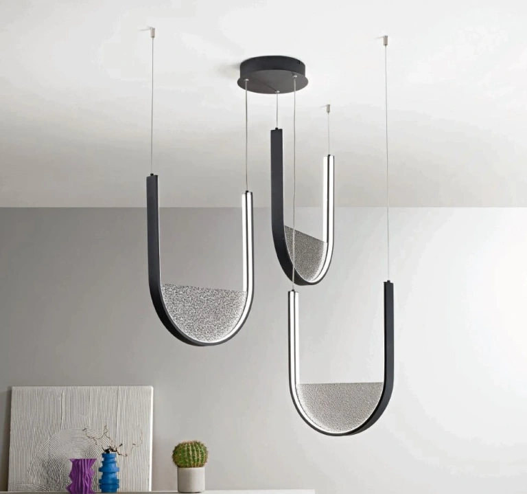 Полилей lotus, nero, ondaluce, led 108w, 3000k, 10800lm, SO.LOTUS/3-NERO