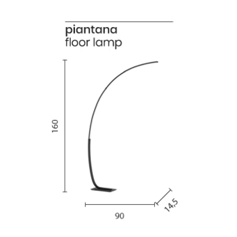 Лампион keep, black, ondaluce, led 30w, 3000lm, 3000k, PT.KEEP/NERO