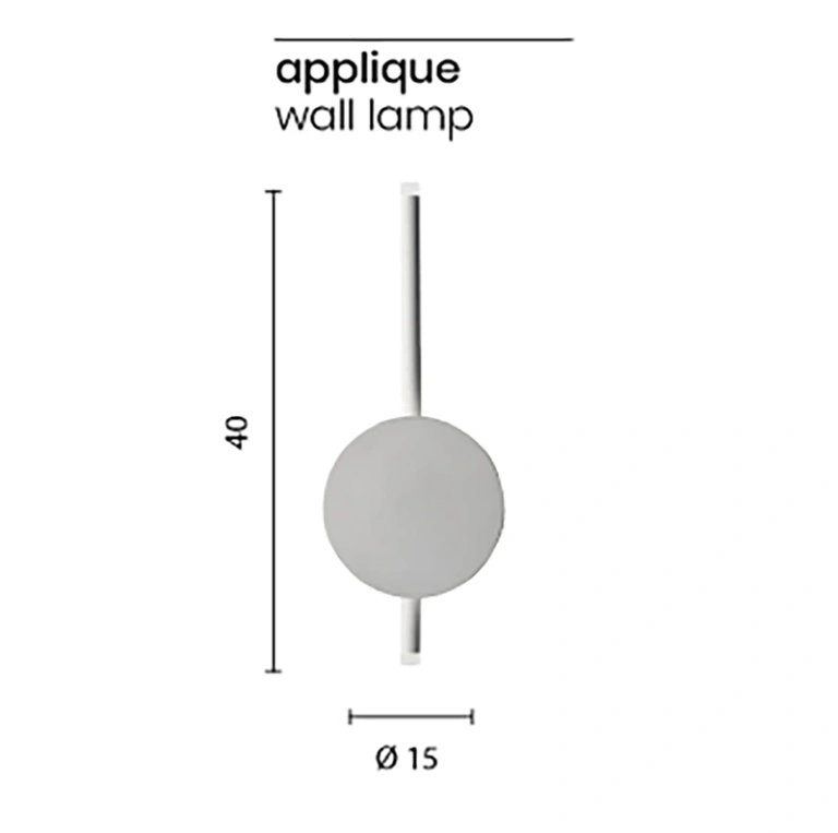 Аплик james, white, ondaluce, led 16w, 1600lm, 3000k, AP.JAMES/B.CO
