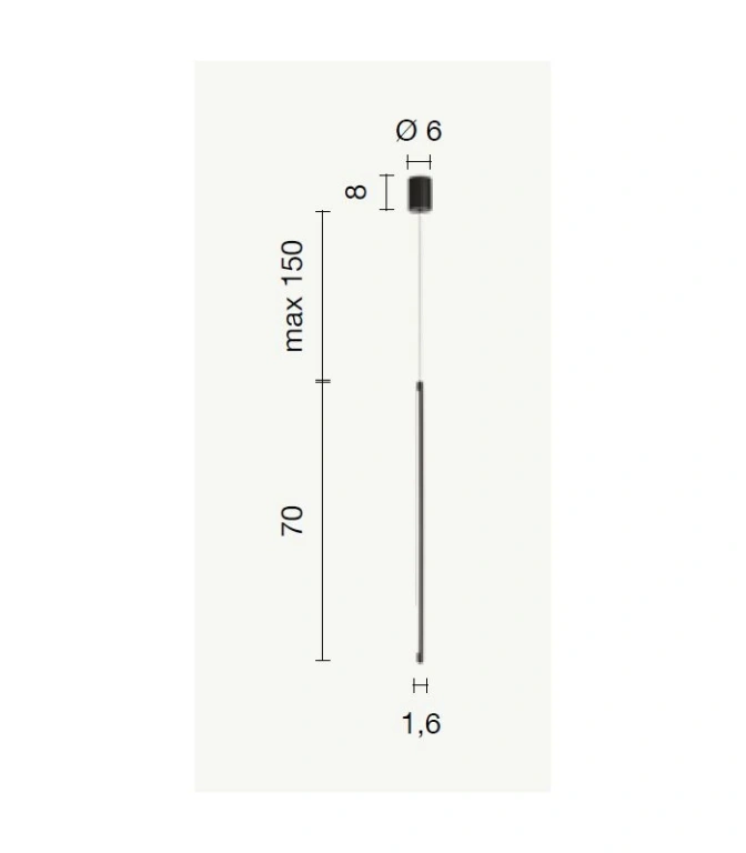 Пендел genius, nero, ondaluce, led 10w, 3000k, 1000lm, SO.GENIUS/V-NERO