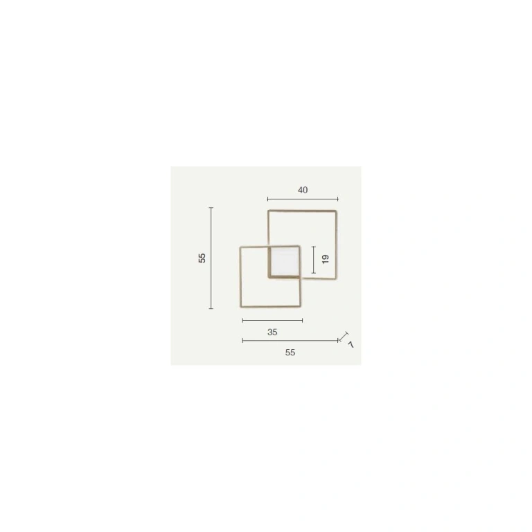 Плафон dowel, silver, ondaluce, led 38w + led 8w, 3000k, 4600lm, PL.DOWEL/PC-SILVER
