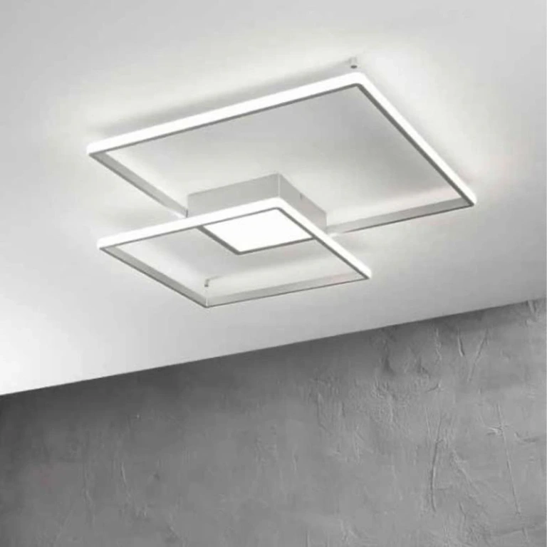 Плафон dowel, silver, ondaluce, led 50w + led 10w, 3000k, 5920lm, PL.DOWEL/GR-SILVER