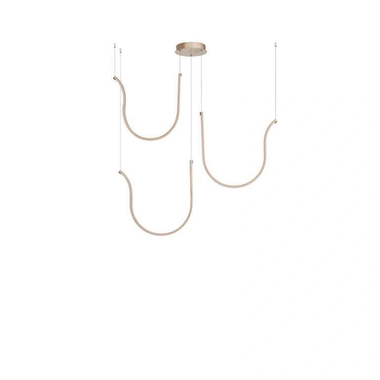 Полилей arqua, oro, ondaluce, led 103w, 3000k, 10000lm, SO.ARQUA/3-ORO