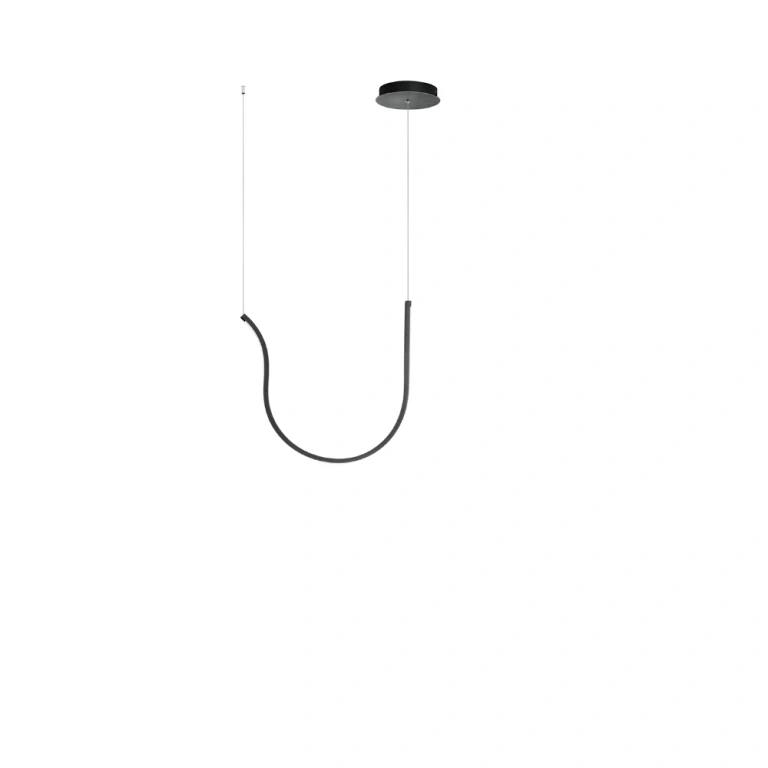 пендел arqua, nero, ondaluce, led 42w, 3000k, 4200lm, SO.ARQUA/NERO